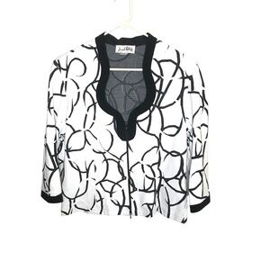 Joseph Ribkoff Designer Abstract Jacket – Bold Monochrome Statement